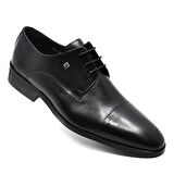 Fosco Siyah Hakiki Deri Bağcıklı Klasik Erkek Ayakkabı (2886 114)-(2886 875) SİYAH