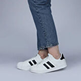 Jump 28787  Bağcıklı Dikişli Uniseks Sneaker Günlük Spor Ayakkabı BEYAZ