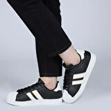 Jump 28787  Bağcıklı Dikişli Uniseks Sneaker Günlük Spor Ayakkabı SİYAH