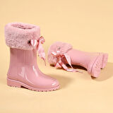 Igor Campera Charol Velvet Kız Çocuk Su Geçirmez Yağmur Kar Çizmesi W10275 Siyah PEMBE