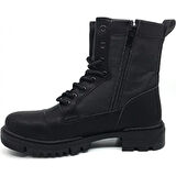 Forza Günlük Kışlık Fermuarlı Uniseks Postal Bot Ayakkabı SİYAH