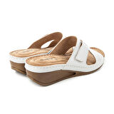 Muya Duro Microfiber Confort Günkük Kadın Terlik BEYAZ