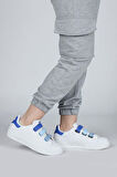 Jump 30110 Cırtlı Üniseks Çocuk Sneaker Günlük Spor Ayakkabı Beyaz Saks Mavi