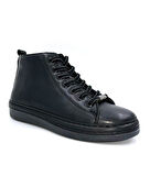 Beyaz (Ekici) Termo Kaymaz Taban Fermuarlı Bağcıklı Günlük Kadın Bot SİYAH