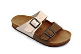 Fly Soft S903 Poli Hafif Taban Çift Toka Erkek Terlik BEJ KAHVE
