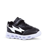 Buckhead 4431 Faster Işıklı Phlon Hafif Taban Cırtlı Çocuk Spor Ayakkabı SİYAH