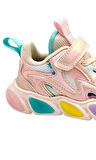 Pepino 1824 Işıklı Phlon Hafif Taban Cırtlı Çocuk Spor Ayakkabı PUDRA