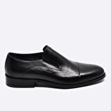 Fosco Hakiki Deri Bağcıksız Klasik Erkek Ayakkabı 2018 SİYAH