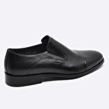Fosco Hakiki Deri Bağcıksız Klasik Erkek Ayakkabı 2018 SİYAH