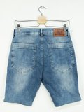 SikSilk Distressed Erkek Kot Şort Mavi