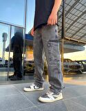 Premium Baggy Kargo Pantolon Antrasit