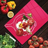 Decovetro Cam Kesme Tahtası Aşk Yumurtası Desenli 30x40 Cm