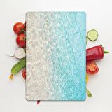 Decovetro Cam Kesme Tahtası Deniz Kum Sahil Desenli 20x30 Cm