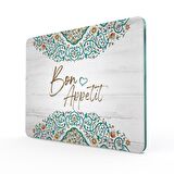 Decovetro Cam Kesme Tahtası Bon Appetit Desenli 30x40 Cm