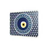 Decovetro Cam Kesme Tahtası  Büyük Nazar Boncuğu Desenli 20x30 Cm