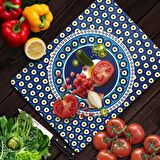Decovetro Cam Kesme Tahtası  Büyük Nazar Boncuğu Desenli 20x30 Cm