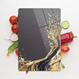 Decovetro Cam Kesme Tahtası Gold Dalga Desenli 30x40 Cm