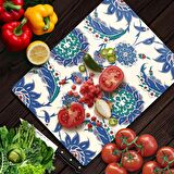 Decovetro Cam Kesme Tahtası Sarmaşık Çini Desenli 20x30 Cm