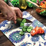 Decovetro Cam Kesme Tahtası Sarmaşık Çini Desenli 20x30 Cm