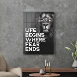 Decovetro Cam Tablo Fear Ends Motivational