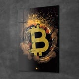 Decovetro Cam Tablo Bitcoin Temalı