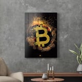 Decovetro Cam Tablo Bitcoin Temalı