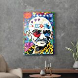 Decovetro Cam Tablo Pop Art Gandhi