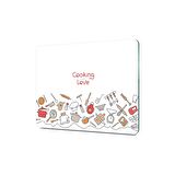 Decovetro Cam Kesme Tahtası Cooking Love Desenli 30x40 Cm
