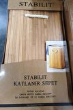 Bambu Katlanır Kirli Çamaşır Sepeti