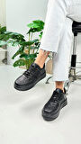 Günlük Kadın Sneaker Bağcıklı Hafif Kalın Yüksek Tabanlı Yürüyüş Nefes Alabilen Spor Ayakkabı 451