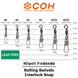 COH Klipsli Fırdöndü #1/0 19kg (Interlock Snap)