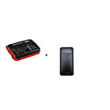 Einhell 18V 3A Power-X-Twincharger İkili Şarj Cihazı - 4512069 + Akdeniz Taşınabilir Şarj Cihazı S125Q 
