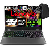 Lenovo Loq 15AHP9 Amd Ryzen 7 8845HS Ddr5 16GB 4tb SSD RTX4050-6GB 300NITS 15.6" 144Hz Fhd Freedos Taşınabilir Bilgisayar 83DX0093TRF04 + Zetta Çanta