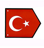 Türk Bayrağı Zigzak Flama Karton Banner Okul Süsleme - 1 Adet