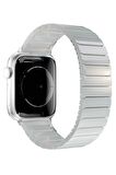 Megafox Apple Watch 2/3/4/5/6/7/8/Se Seramik Bakla İşlemeli Metal Klipsli Kordon 38-40-41 Mm Uyumlu