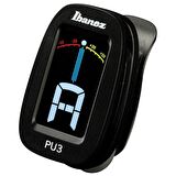 İbanez PU3-BK Akort Aleti Tuner Chromatic Kromatik Clip Tuner - Black PU-3