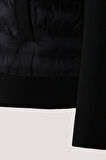 Erkek Hırka Zırh Örme Siyah Düğmeli Dik Yaka Slim Fit İnce Astarlı Mevsimlik Cardigan NCS JEANS 4518