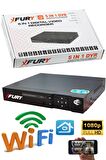 FURY 4 Kameralı 5mp Lensli 1080p 2mp Görüntü 6 Atom Gece Görüşlü Fullhd Güvenlik Kamerası Sistemi 320GB