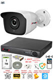 FURY 1 Kameralı 5mp 3.6mm Lens 2mp Görüntü 36 Led Gece Görüşlü FullHd Güvenlik Kamerası 2236 1 TB