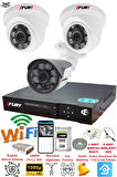 FURY 2 İç 1 Dış Kameralı 5mp Lens 2mp Görüntü Gece Görüşlü Full Hd Güvenlik Kamerası 14125570 500GB