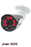FURY 2 İç 1 Dış Kameralı 5mp Lens 2mp Görüntü Gece Görüşlü Full Hd Güvenlik Kamerası 14125570 500GB