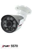 FURY 2 İç 1 Dış Kameralı 5mp Lens 2mp Görüntü Gece Görüşlü Full Hd Güvenlik Kamerası 14125570 500GB