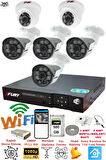 FURY 2 İç 4 Dış Kameralı 5mp Lens 2mp Görüntü Gece Görüşlü Full Hd Güvenlik Kamerası 14125570 500GB