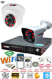FURY 2 Kameralı 5mp 3.6mm Lens 2mp Görüntü 6 Atom Led Gece Görüşlü FullHd Güvenlik Kamerası 5525di 1TB