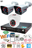 FURY 3 Kameralı 5mp 3.6mm Lens 2mp Görüntü 6 Atom Led Gece Görüşlü FullHd Güvenlik Kamerası 5525di 320GB