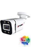 FURY Gece Renkli - 5mp Lens 1080p Full HD Ahd Güvenlik Kamerası 4 x Ultra Led Renkli Gece Görüş 5580