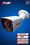 FURY 3 Kameralı 2MP Full HD Görüntü 6 Atom Led Gece Görüşlü Dış Mekan Güvenlik Kamerası Seti 1TB