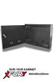 FURY Dvr Pano/box Nvr Cctv Rack Kabinet Ve Monitör Koruma Kutusu 1u 19 '' W 45 H 35 D 10 Antrasit
