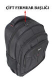 Case Club 2114 Büyük Boy 17 inç Laptop Bölmeli Sırt Çantası Darbe Emici Koruma Su Geçirmez Kumaş