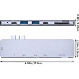 Flagen Macbook Pro Type-C Çoğaltıcı 7 In 1 Sd USB Hdmı Çevirici Hub